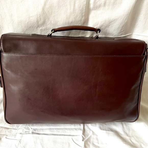 Coach Leather Portfolio Briefcase Mahogany Brown - Picture 3 of 13